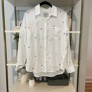 Rails Charli Shirt – Multi Daisy Embroidery Size Small